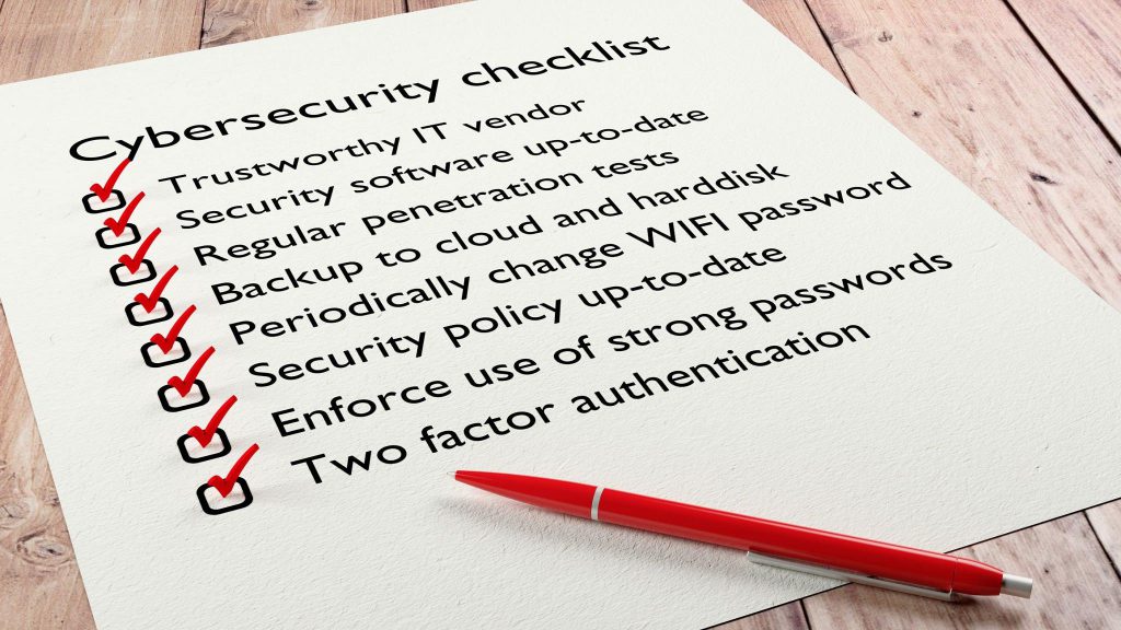 Cybersecurity checklist